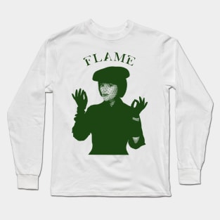 Flame White Widow Engraving Long Sleeve T-Shirt